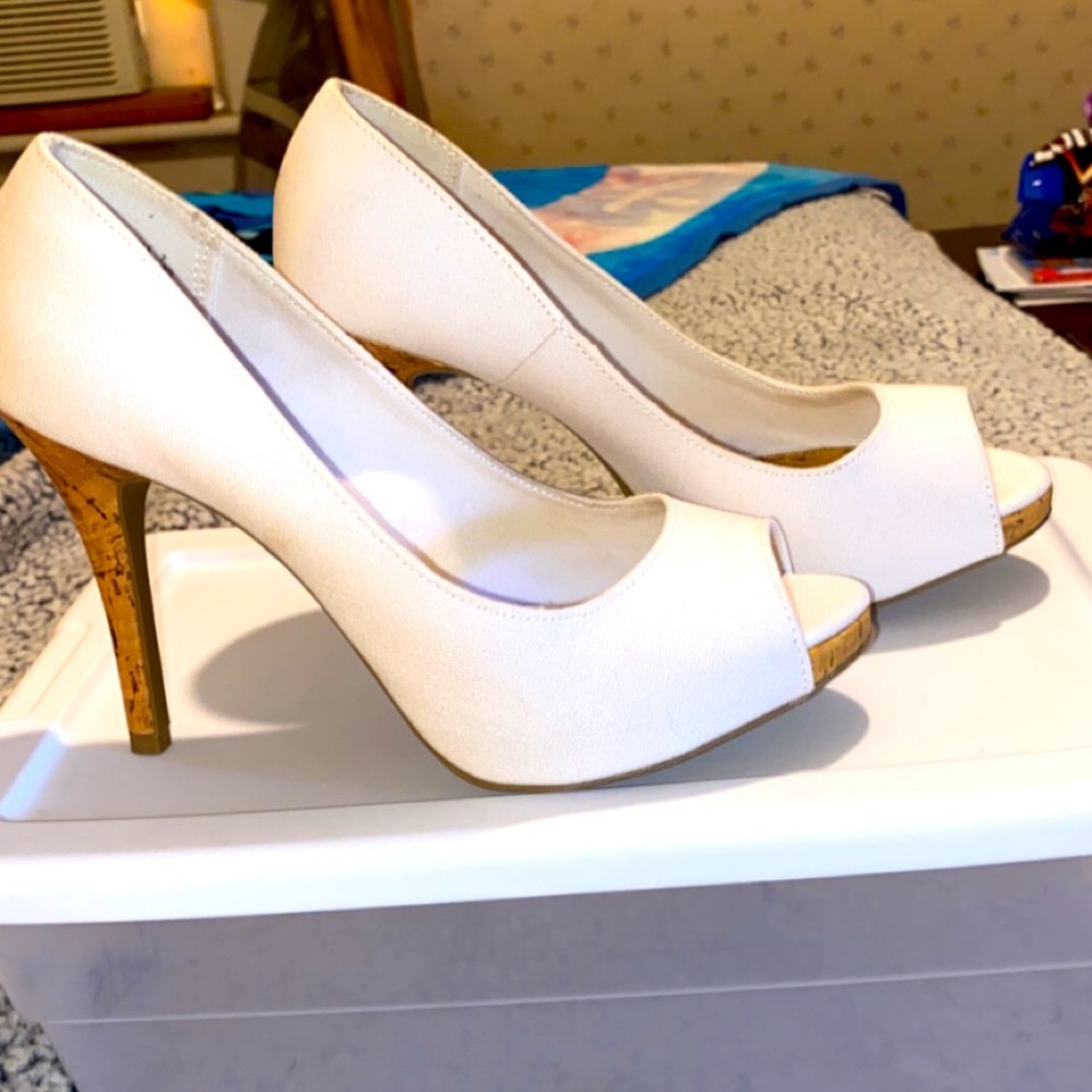 White heels.